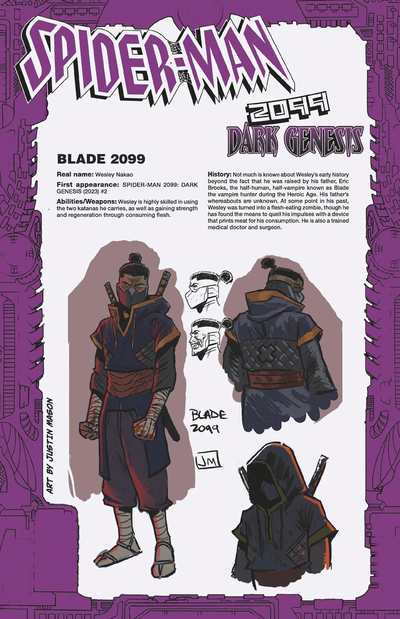 Spider-Man 2099: Dark Genesis 2 Justin Mason Handbook Variant