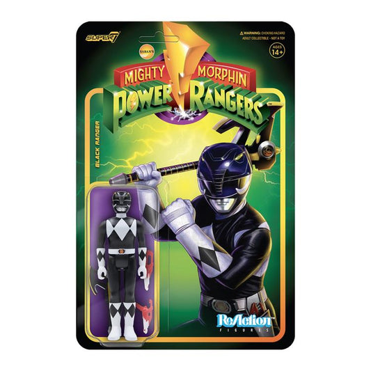 Mighty Morphin Power Rangers ReAction Black Ranger Figure