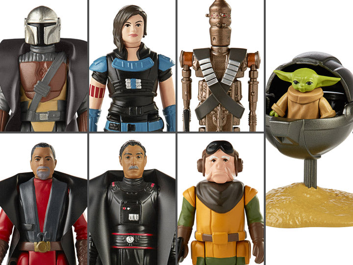 Star Wars Retro Collection The Mandalorian Wave 1 Set of 7 Figures