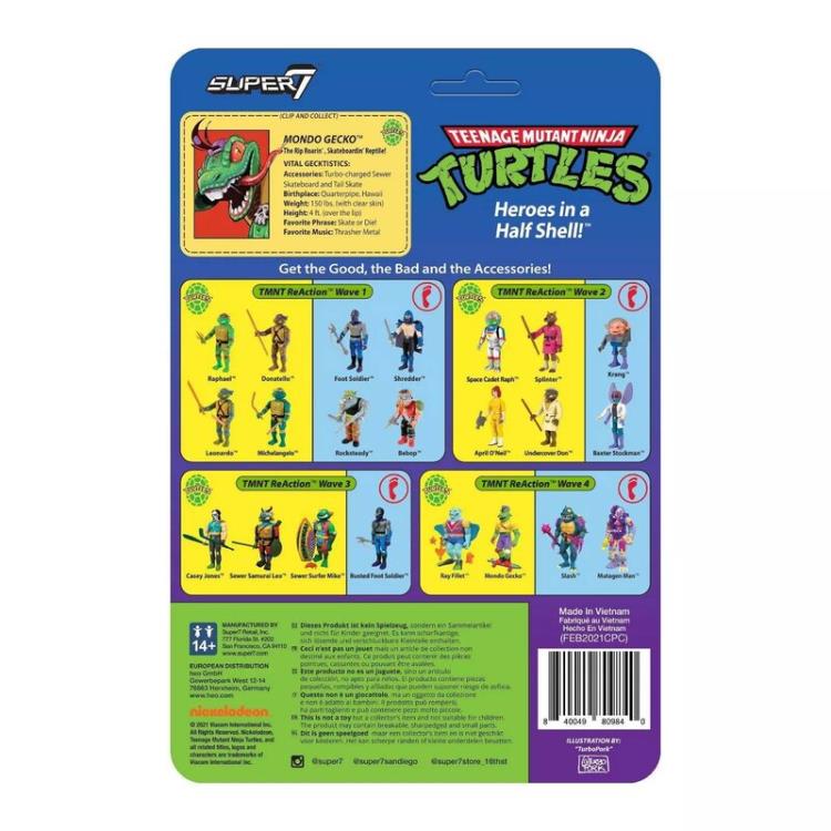 TMNT ReAction Mondo Gecko Figure