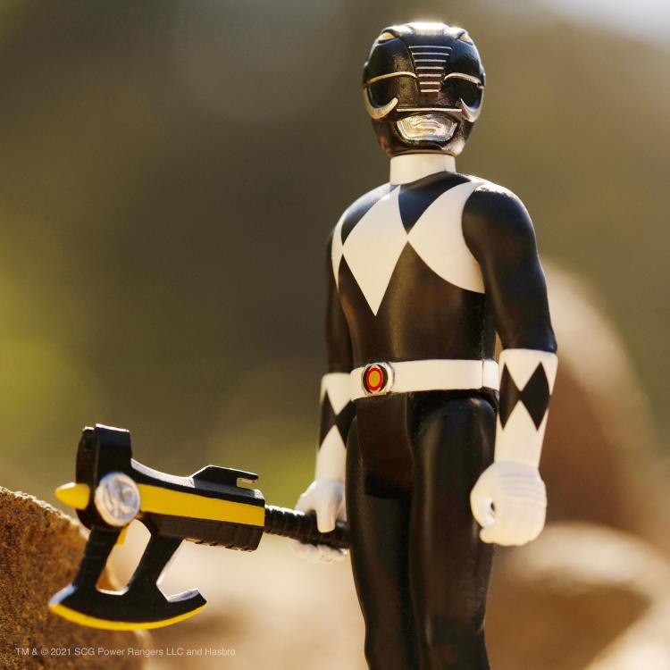 Mighty Morphin Power Rangers ReAction Black Ranger Figure