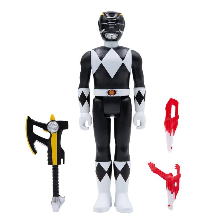 Mighty Morphin Power Rangers ReAction Black Ranger Figure