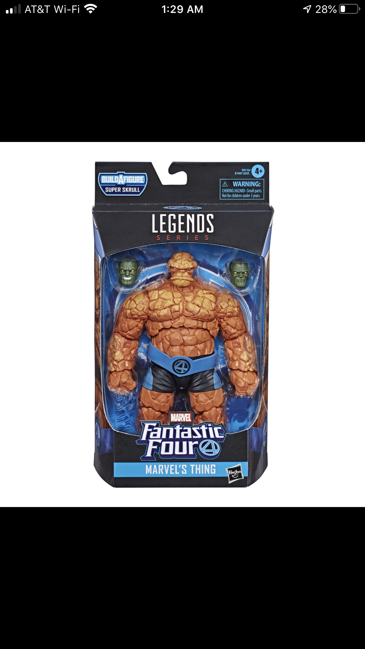Marvel Legends Fantastic Four The Thing BAF Super Skrull Action Figure