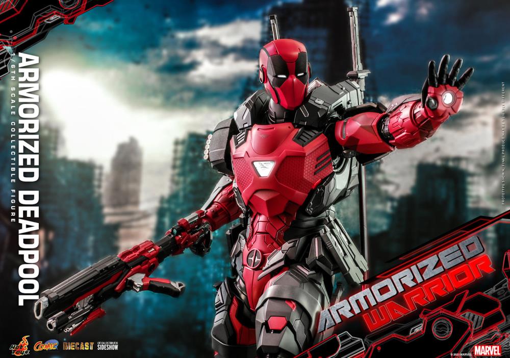 Armorized Deadpool Sixth Scale Figure by Hottoys Masterpiece Series Diecast - Armorized Warrior Collection