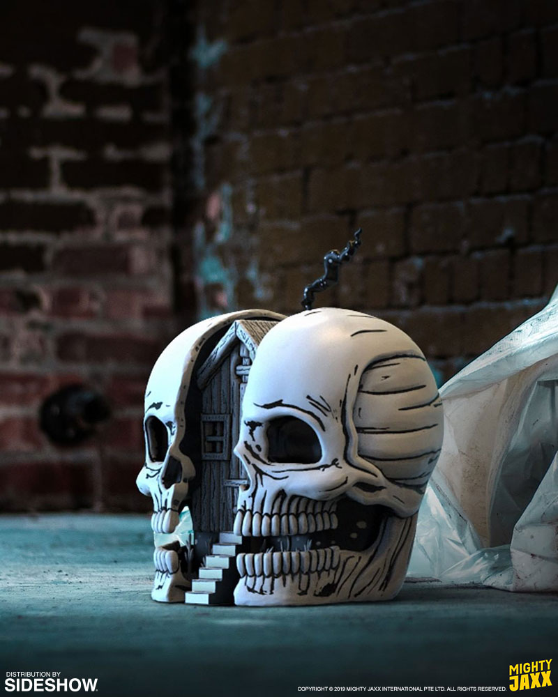 Skull House Polystone Statue by Mighty Jaxx