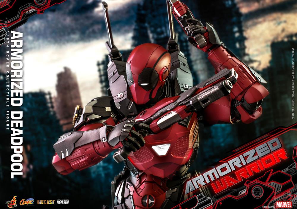 Armorized Deadpool Sixth Scale Figure by Hottoys Masterpiece Series Diecast - Armorized Warrior Collection