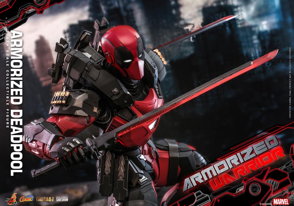 Armorized Deadpool Sixth Scale Figure by Hottoys Masterpiece Series Diecast - Armorized Warrior Collection
