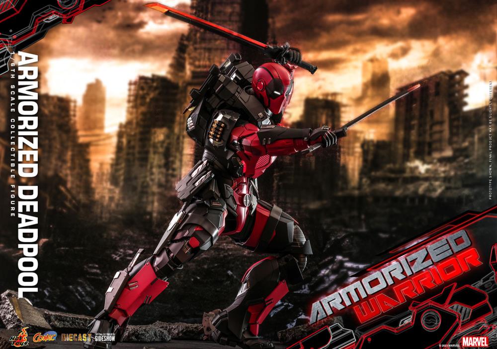 Armorized Deadpool Sixth Scale Figure by Hottoys Masterpiece Series Diecast - Armorized Warrior Collection