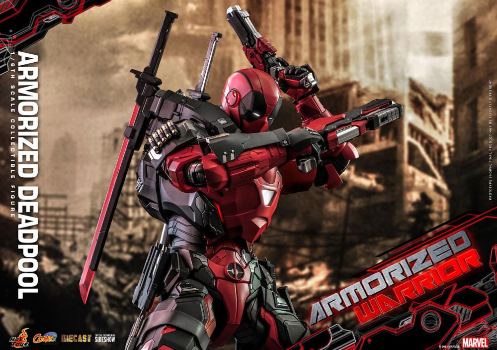 Armorized Deadpool Sixth Scale Figure by Hottoys Masterpiece Series Diecast - Armorized Warrior Collection
