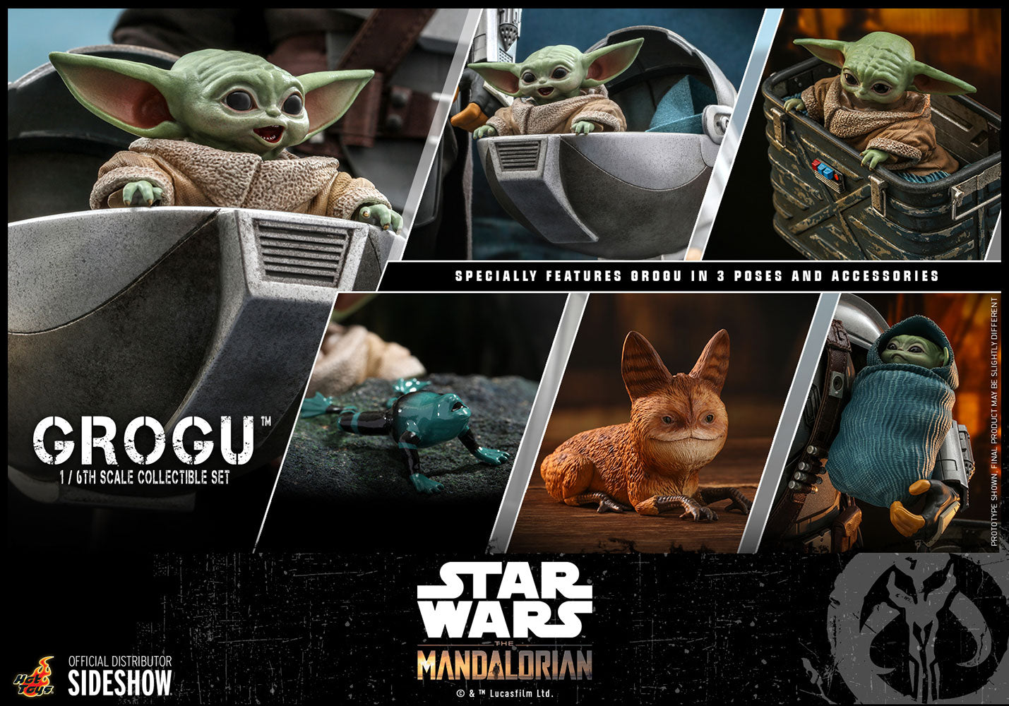 Grogu™ Sixth Scale Figure Set Sixth Scale Figure Set by Hot Toys