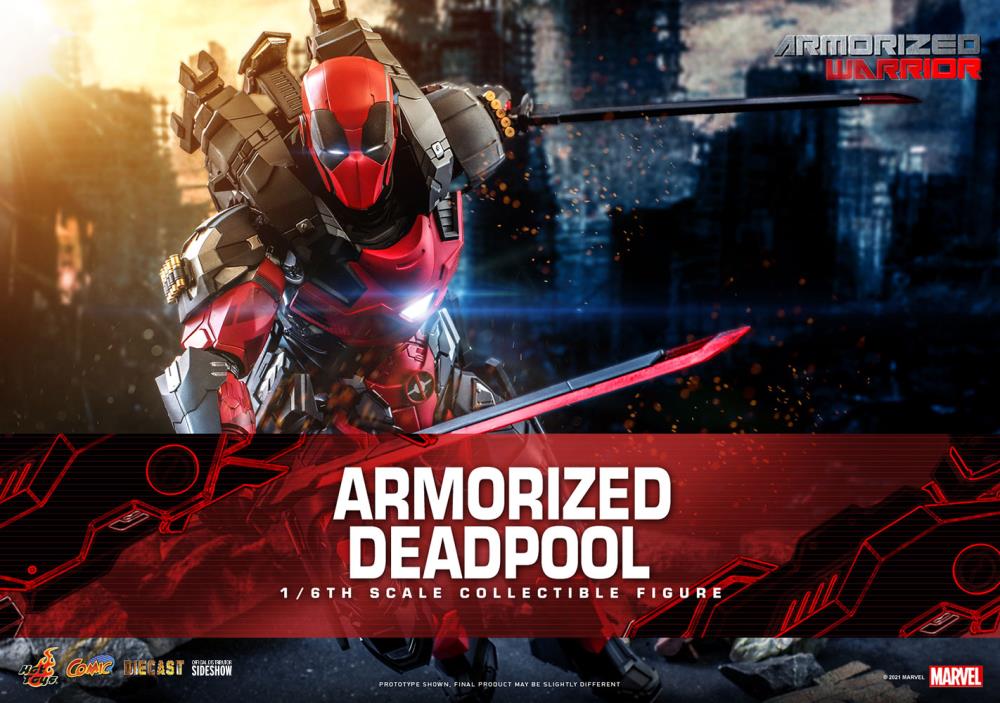 Armorized Deadpool Sixth Scale Figure by Hottoys Masterpiece Series Diecast - Armorized Warrior Collection