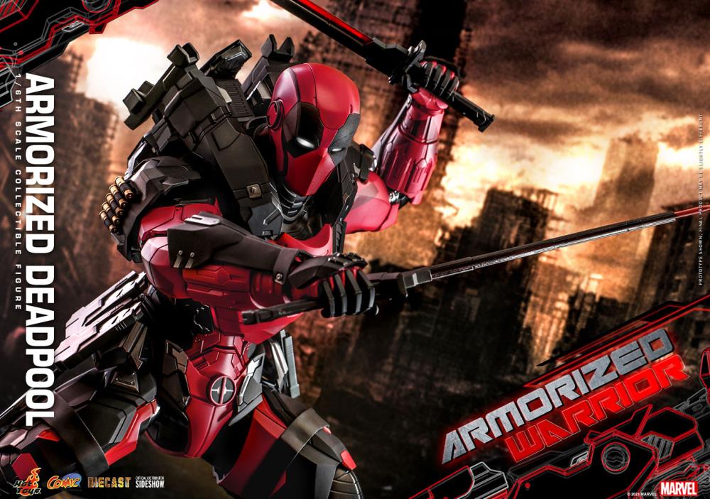 Armorized Deadpool Sixth Scale Figure by Hottoys Masterpiece Series Diecast - Armorized Warrior Collection
