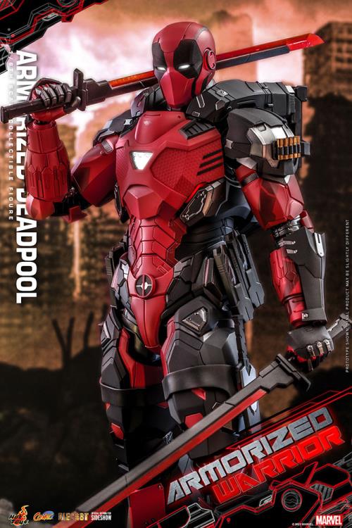 Armorized Deadpool Sixth Scale Figure by Hottoys Masterpiece Series Diecast - Armorized Warrior Collection