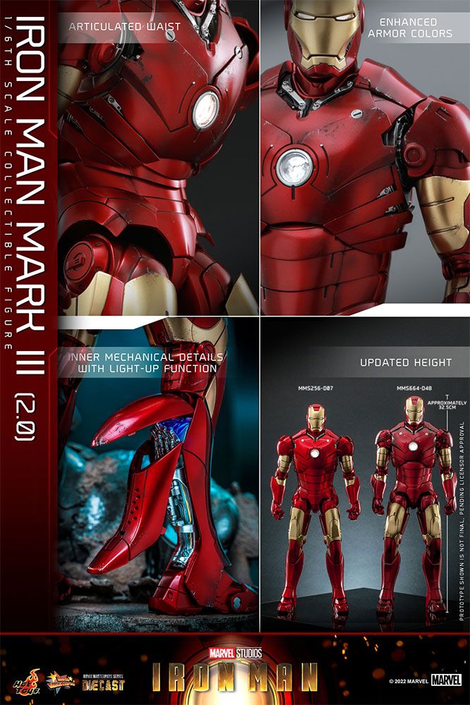 Iron Man Mark III (2.0) Sixth Scale Figure by Hot Toys