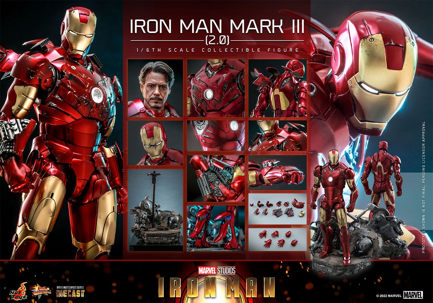 Iron Man Mark III (2.0) Sixth Scale Figure by Hot Toys