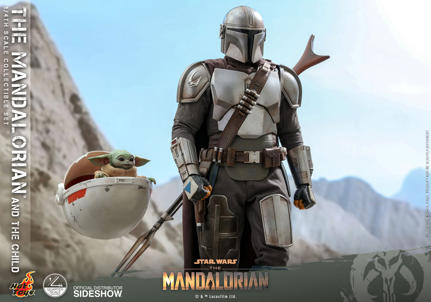 Mandalorian and The Child Quarter Scale Collectible Set - Star Wars - The Mandalorian (Hot Toys)