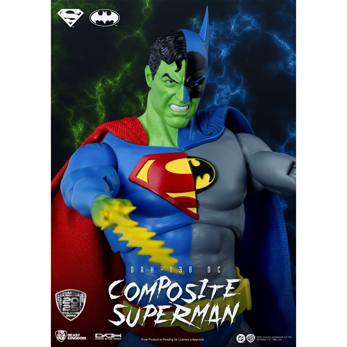 DC COMICS FIGURE DYNAMIC ACTION HEROES 1/9 COMPOSITE SUPERMAN 21 CM FIGURINE