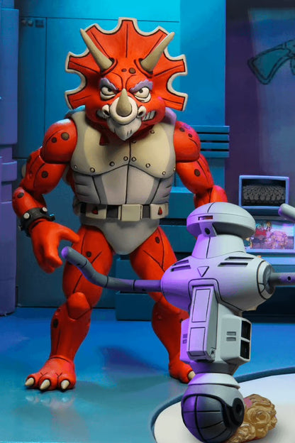 TEENAGE MUTANT NINJA TURTLES - TRICERATON INFANTRYMAN AND ROADKILL RODNEY 3-PACK ACTION FIGURE SET BY NECA