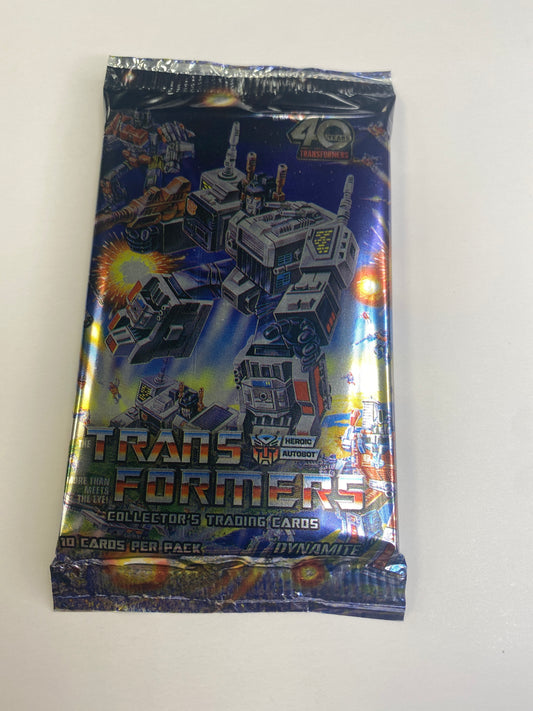 Dynamite Transformers 40th Anniversary Collector Trading Card Foil Pack 10 Cards