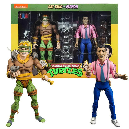 Teenage Mutant Ninja Turtles NECA Rat King vs Vernon (Cartoon)