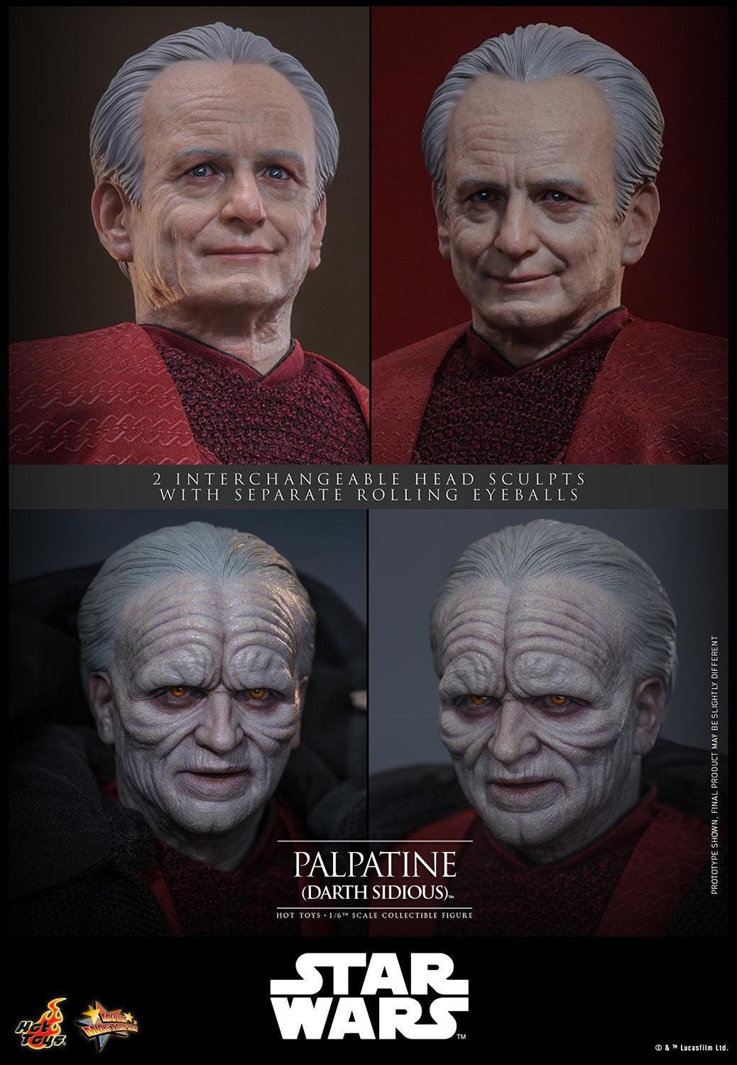 (Pre-Order) Palpatine (Darth Sidious) 1:6 Figure Hot Toy