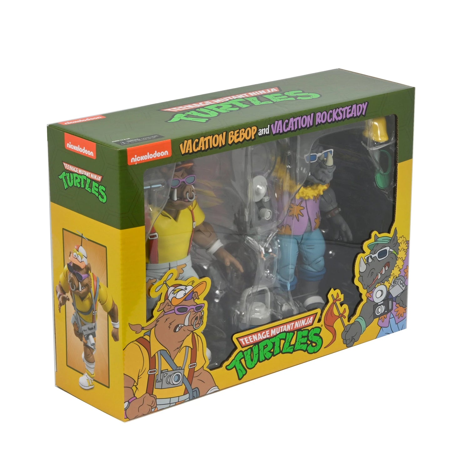 TEENAGE MUTANT NINJA TURTLES (CARTOON) - VACATION BEBOP AND ROCKSTEADY 7" SCALE ACTION FIGURE 2-PACK