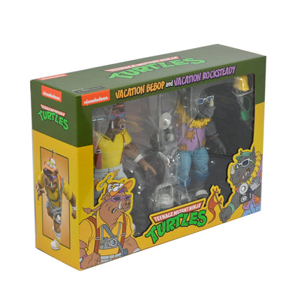 TEENAGE MUTANT NINJA TURTLES (CARTOON) - VACATION BEBOP AND ROCKSTEADY 7" SCALE ACTION FIGURE 2-PACK