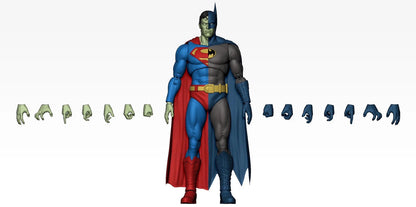 DC COMICS FIGURE DYNAMIC ACTION HEROES 1/9 COMPOSITE SUPERMAN 21 CM FIGURINE