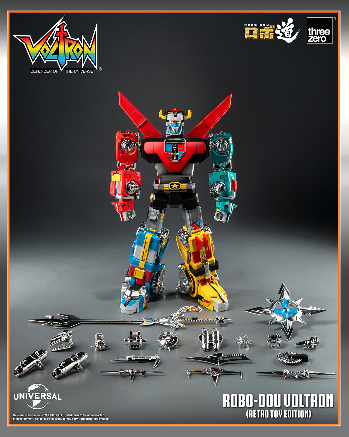 (Pre-Order) ROBO-DOU Voltron (Retro Toy Edition) THREEZERO