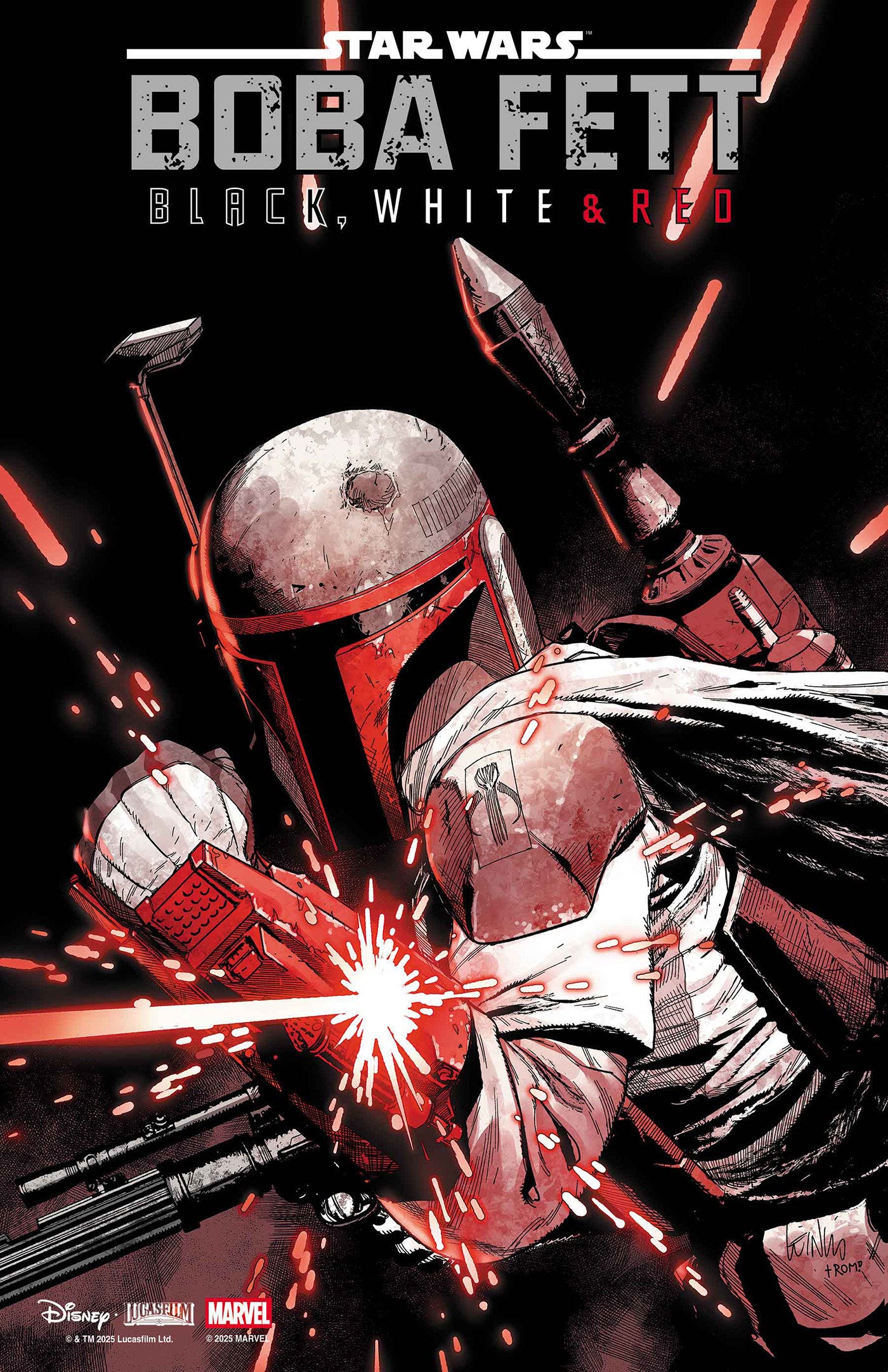 Star Wars: Boba Fett   Black, White & Red #1 Leinil Yu Variant