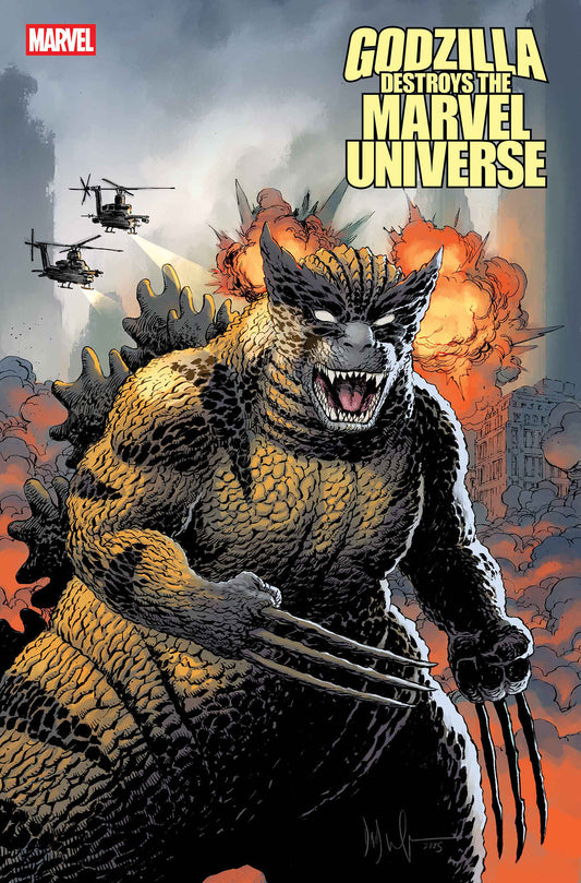 Godzilla Destroys The Marvel Universe #4 Dave Wachter Marvelzed Wolverine Zilla Variant