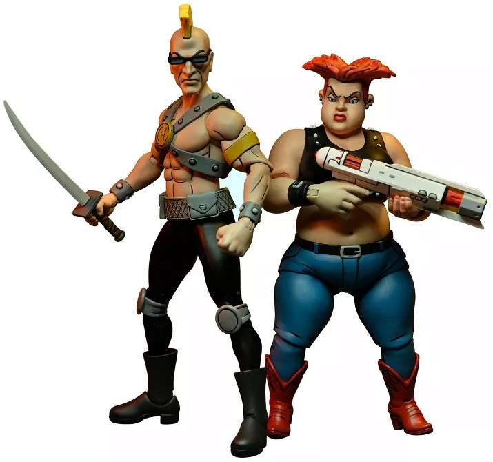 NECA Teenage Mutant Ninja Turtles Cartoon Grunt & Jersey Red Exclusive Action Figure 2-Pack