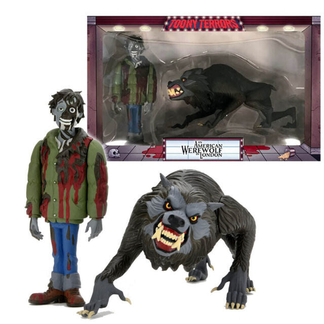 NECA American Werewolf in London Toony Terrors David Kessler Werewolf & Jack Goodman Action Figure 2-Pack
