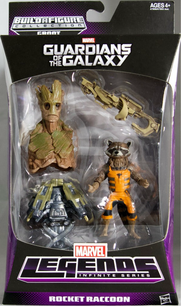 Marvel Legends Rocket Raccoon Groot Build A Figure