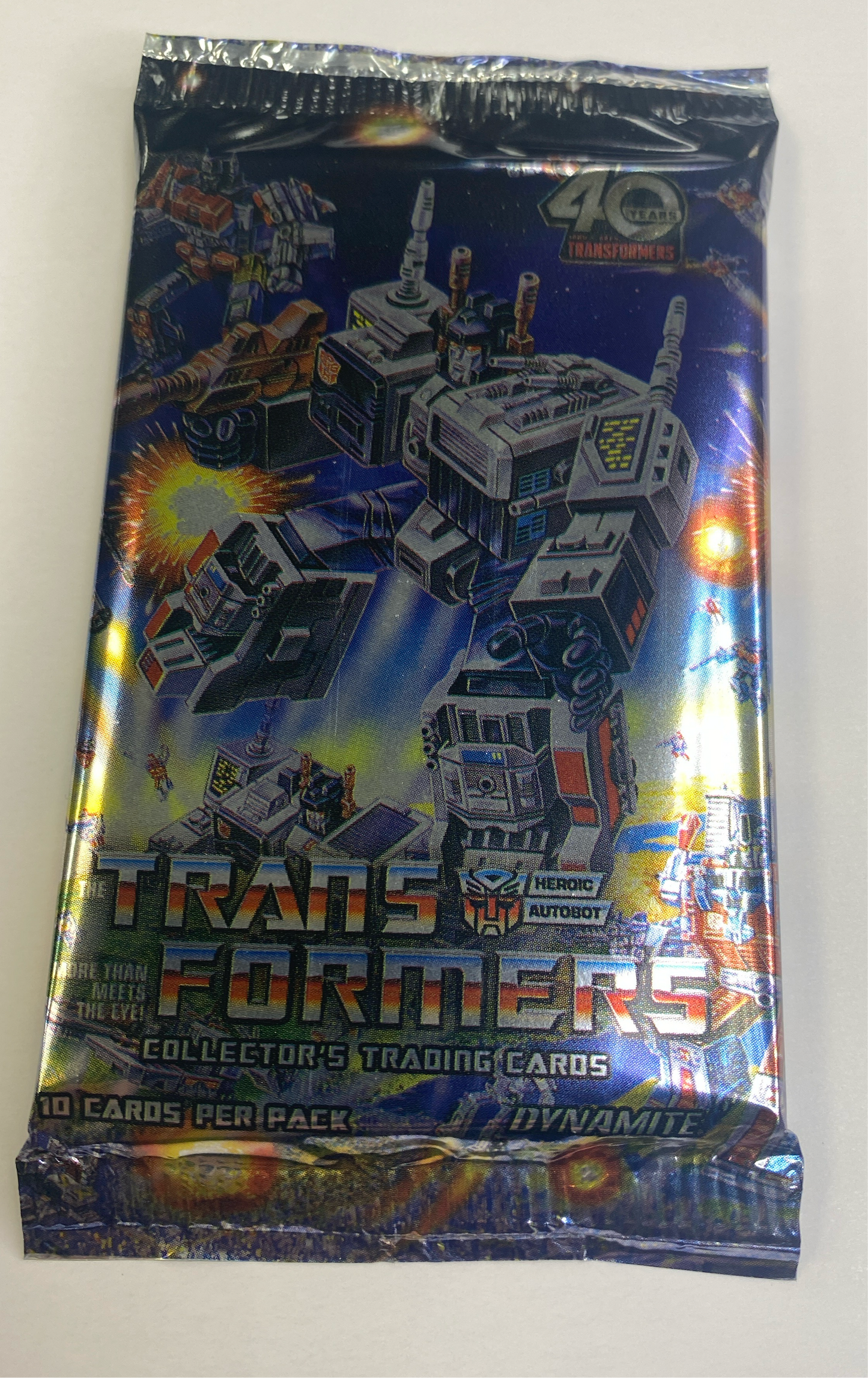 Dynamite Transformers 40th Anniversary Collector Trading Card Foil Pack (10 Cards per pack)