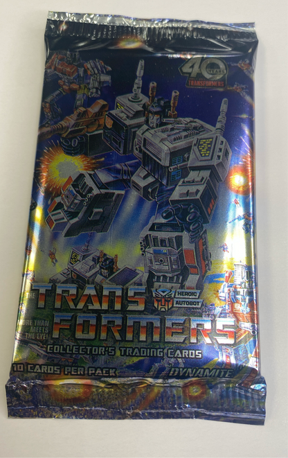 Dynamite Transformers 40th Anniversary Collector Trading Card Foil Pack (10 Cards per pack)