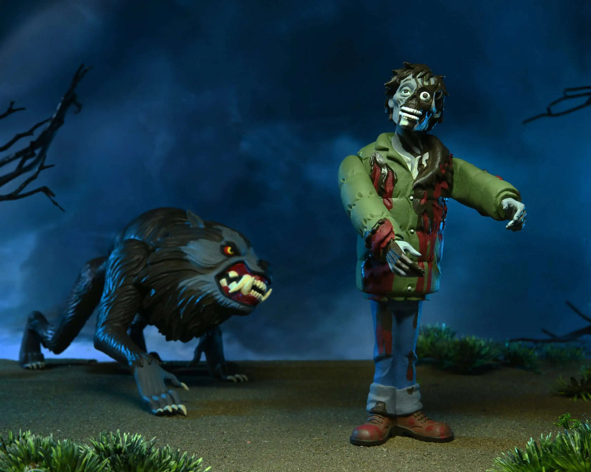 NECA American Werewolf in London Toony Terrors David Kessler Werewolf & Jack Goodman Action Figure 2-Pack