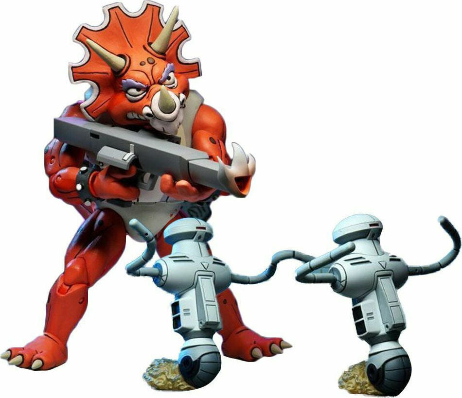 TEENAGE MUTANT NINJA TURTLES - TRICERATON INFANTRYMAN AND ROADKILL RODNEY 3-PACK ACTION FIGURE SET BY NECA