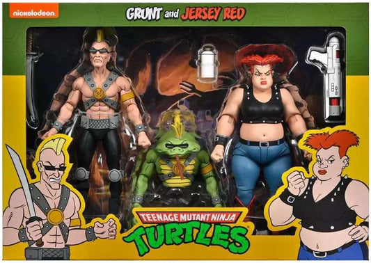 NECA Teenage Mutant Ninja Turtles Cartoon Grunt & Jersey Red Exclusive Action Figure 2-Pack