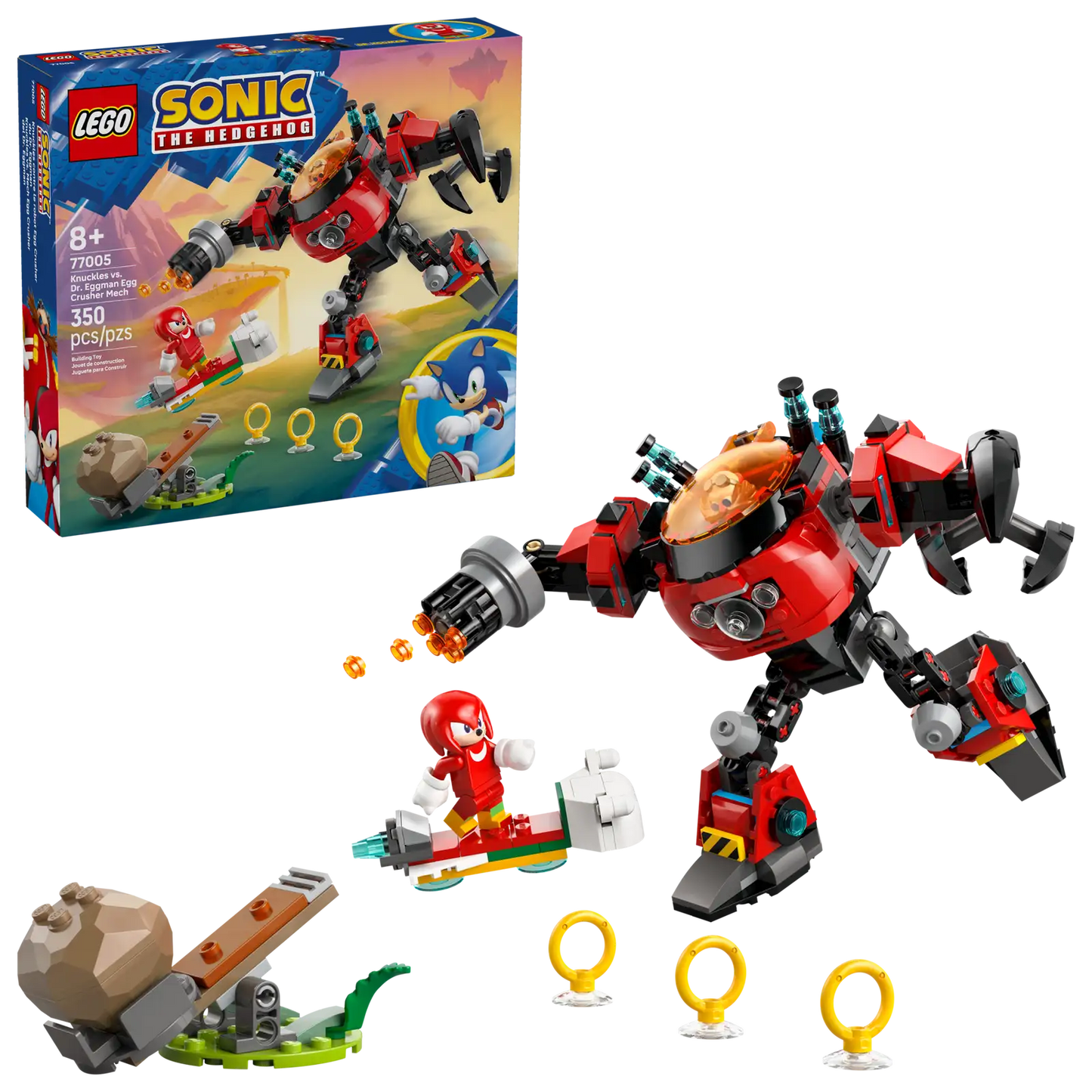 Knuckles vs. Dr. Eggman Egg Crusher Mech