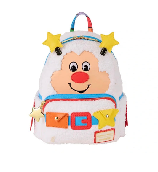 LOUNGEFLY NWT Rainbow Brite Twink White Sprite Fuzzy Light Up Mini Backpack