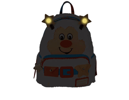 LOUNGEFLY NWT Rainbow Brite Twink White Sprite Fuzzy Light Up Mini Backpack