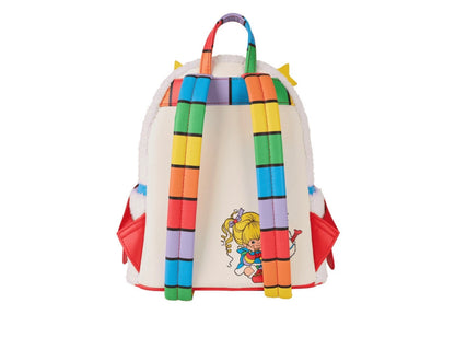 LOUNGEFLY NWT Rainbow Brite Twink White Sprite Fuzzy Light Up Mini Backpack
