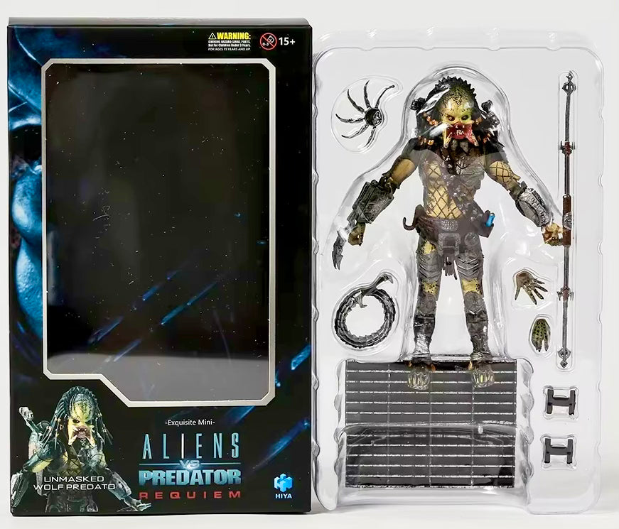 Alien vs. Predator: Requiem Wolf Predator (Unmasked) 1:18 Scale PX Previews Exclusive Figure