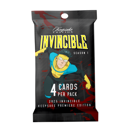 Invincible 2025 Season 1 Keepsake Premiere Trading Card HANGER Pack [4 Cards]