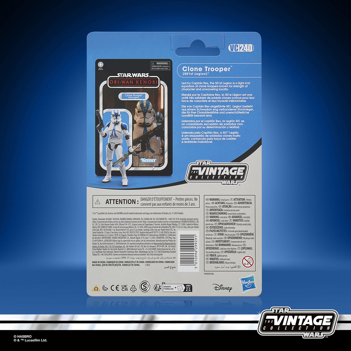 SW VINTAGE 3-3/4IN AHSOKA 501ST CLONE TROOPER AF