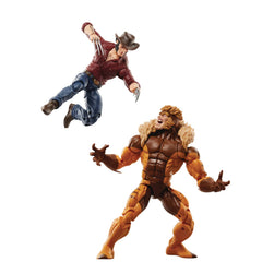 Marvel Leg Wolverine 50th Ann vs Sabretooth 6in Action Figure 2pk