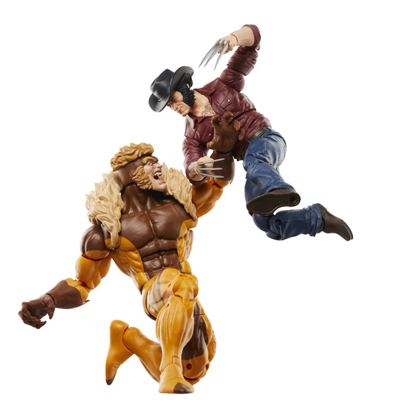 Marvel Leg Wolverine 50th Ann vs Sabretooth 6in Action Figure 2pk