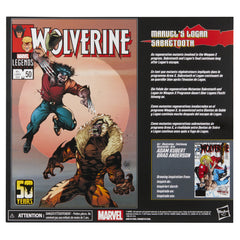 Marvel Leg Wolverine 50th Ann vs Sabretooth 6in Action Figure 2pk