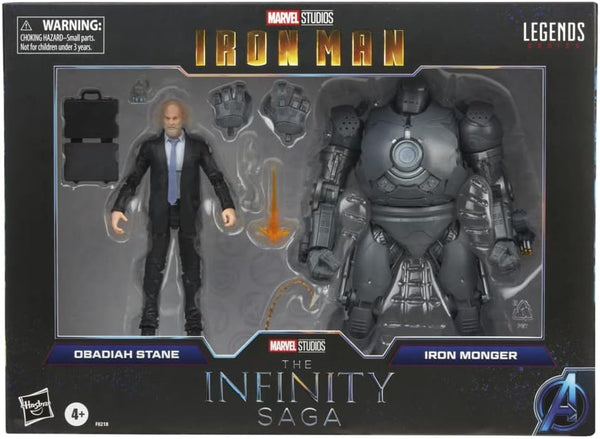 Marvel  Legends Series 6in AF Obadiah Stane and Iron Monger Infinity Sagan 2pk